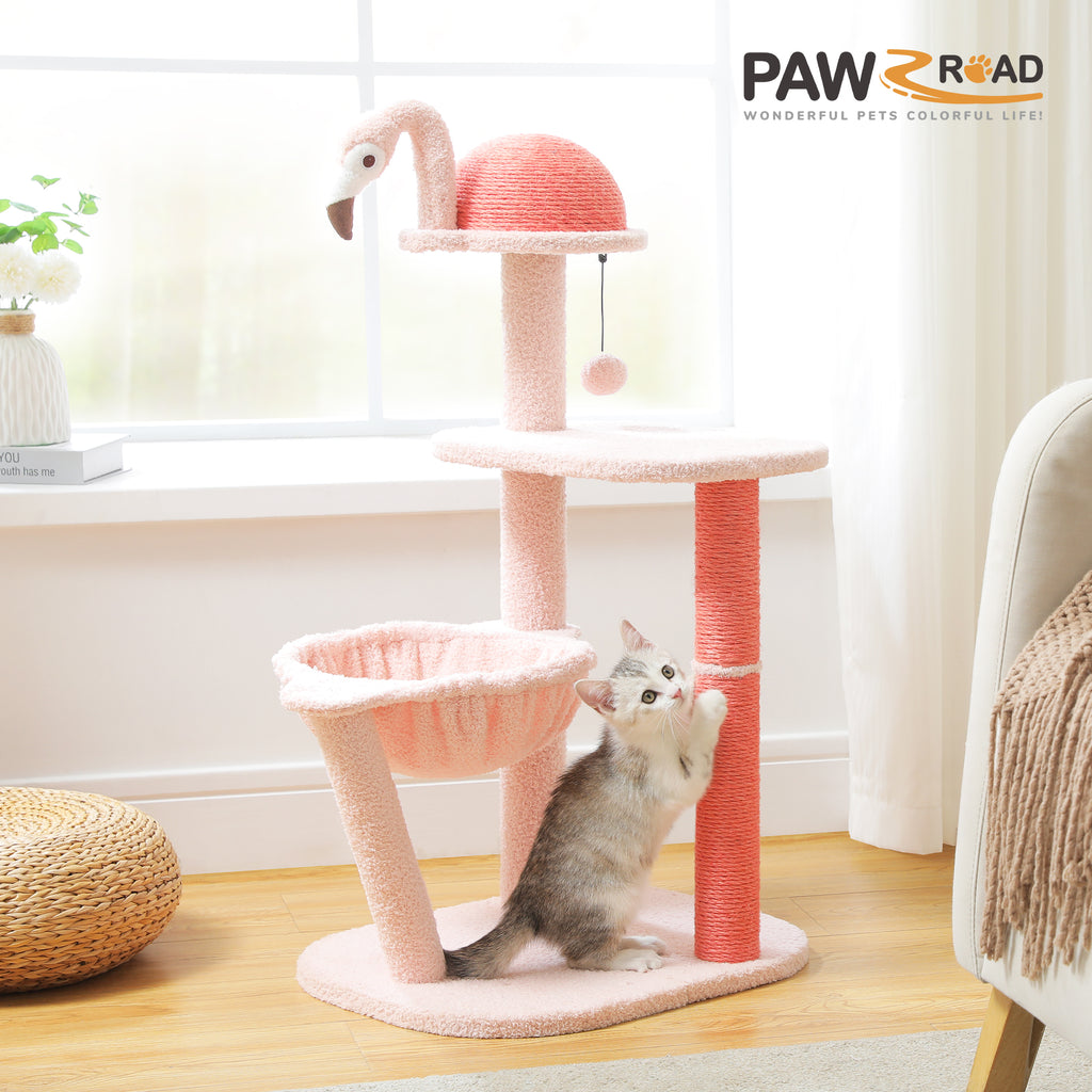 Pink cat tower best sale