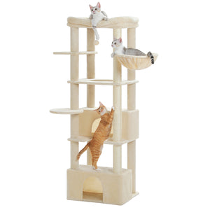 PAWZ Road 66" Cat Tree for Large Indoor Cats