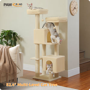 PAWZ Road Flower Cat Tree 52.4" for Indoor Cats