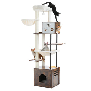 PAWZ Road 75-Inch Modern Wooden Cat Tree