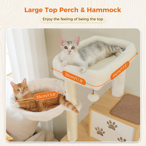 PAWZ Road 75-Inch Modern Wooden Cat Tree