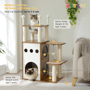 PAWZ Road 42.5" Wooden Cat Tower