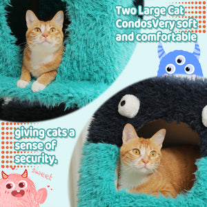 PAWZ Road Monster Cat Tree Blue & Purple