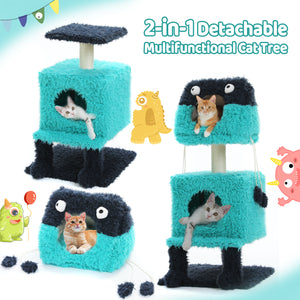 PAWZ Road Monster Cat Tree Blue & Purple