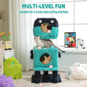 PAWZ Road Monster Cat Tree Blue & Purple