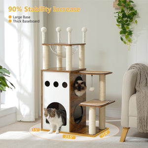 PAWZ Road 42.5" Wooden Cat Tower