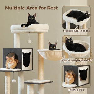 Pawz Road Deluxe Condos Wooden Beige Cat Tower