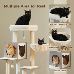 Pawz Road Deluxe Condos Wooden Beige Cat Tower