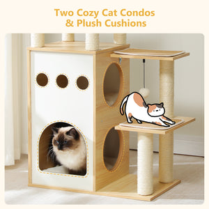 PAWZ Road 42.5" Wooden Cat Tower