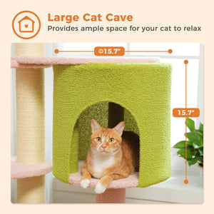 PAWZ Road 50-Inch Cat Tree for Large indoor Cats, Thick Scratching Post, Tall Cat Scratcher Tower