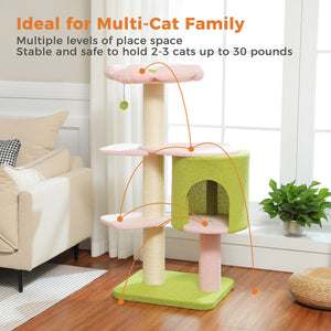 PAWZ Road 50-Inch Cat Tree for Large indoor Cats, Thick Scratching Post, Tall Cat Scratcher Tower