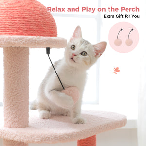 PAWZ Road 37.4" Flamingo Light Pink Cat Tree