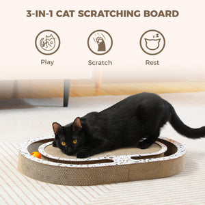 PAWZ Road Cat Scratcher Cardboard Toy, Scratching Pad, Foldable Scratch Board, High-Density Durable Design