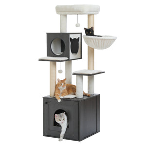 Pawz Road Deluxe Condos Wooden Beige Cat Tower