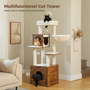 Pawz Road Deluxe Condos Wooden Beige Cat Tower