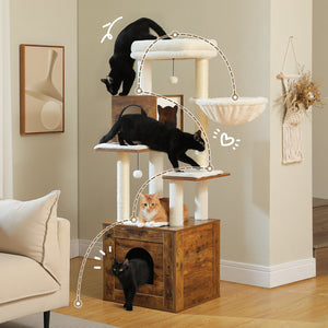 Pawz Road Deluxe Condos Wooden Beige Cat Tower