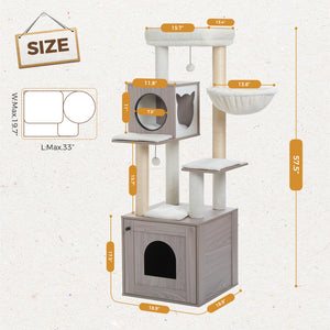 Pawz Road Deluxe Condos Wooden Beige Cat Tower