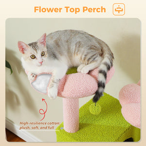 PAWZ Road Flower Cat Tree 52.4" for Indoor Cats