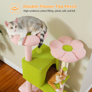 PAWZ Road Flower Cat Tree 52.4" for Indoor Cats